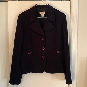 Gorgeous, Talbots Navy blue suit coat with large buttons.